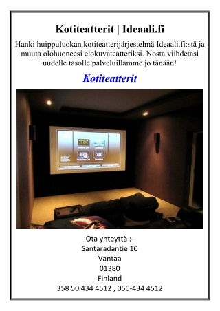 Kotiteatterit | Ideaali.fi