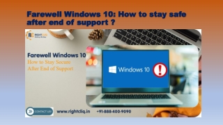 Farewell Windows 10 How to stay safe after end of support