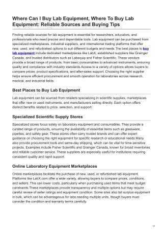 Where Can I Buy Lab Equipment Where To Buy Lab Equipment Reliable Sources and Buying Tips