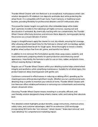 Thunder Wheel Cleaner with Iron Remover _ Deep Clean Wheels _  G Force Auto Detailing