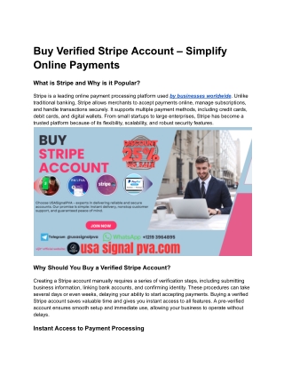 Top 9 websit Buy Verified Stripe Account