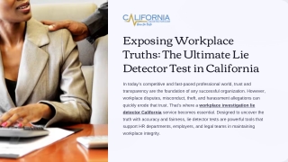 Exposing Workplace Truths - The Ultimate Lie Detector Test in California