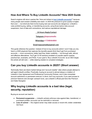 How And Where To Buy LinkedIn Accounts_ New 2025 Guide