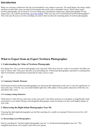 What to Get out of a Specialist Baby Digital Photographer