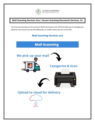 Mail Scanning Services Usa | Access Scanning Document Services, Llc
