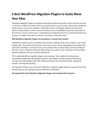 5 Best WordPress Migration Plugins to Easily Move Your Sites