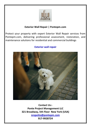 Exterior Wall Repair | Pontepm.com