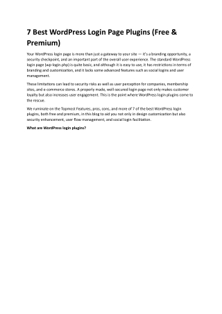 7 Best WordPress Login Page Plugins (Free & Premium)