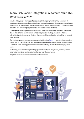 LearnDash Zapier Integration: Automate Your LMS Workflows in 2025