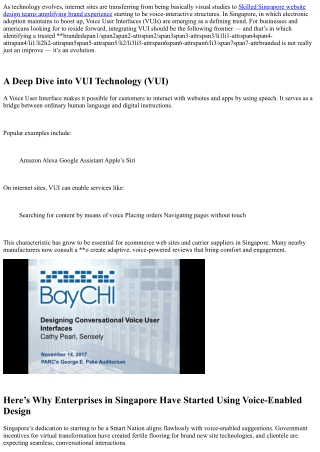 The Conversation Economy: Voice UX in Website Design