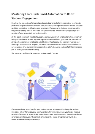 Mastering LearnDash Email Automation to Boost Student Engagement