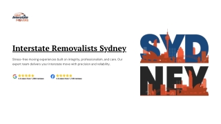 Interstate Removalists Sydney - Cheap Interstate Movers