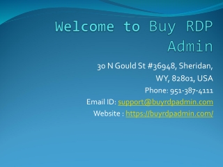 Buy RDP Admin - Buy RDP with Admin Access