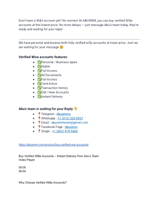 17 Trusted Sources to Buy Verified Wise Accounts This Year in 2025-27