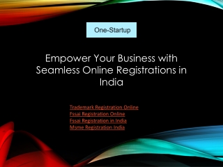 Empower Your Business with Seamless Online Registrations in India