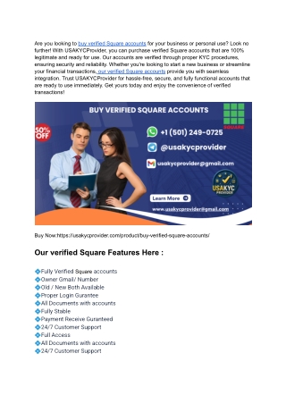 Buy Verified Square Accounts and Boost Your Digital Reputation
