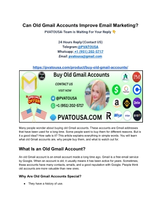 Can Old Gmail Accounts Improve Email Marketing (1)