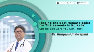 Finding the Best Hematologist for Thalassemia in Kolkata