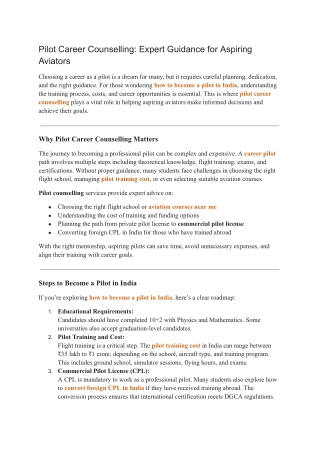 Pilot Career Counselling_ Expert Guidance for Aspiring Aviators