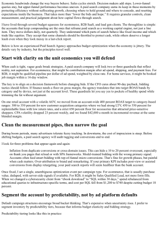 How a Paid Search Company Optimizes Budgets During Economic Uncertainty