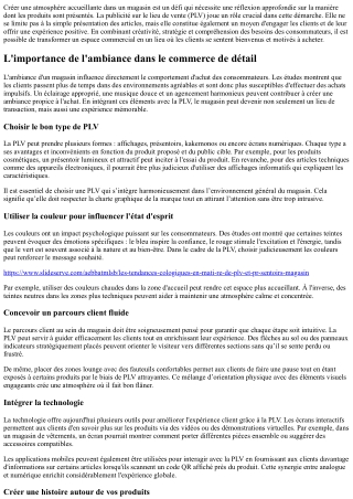 Comment créer une atmosphère accueillante avec votre PLV ?