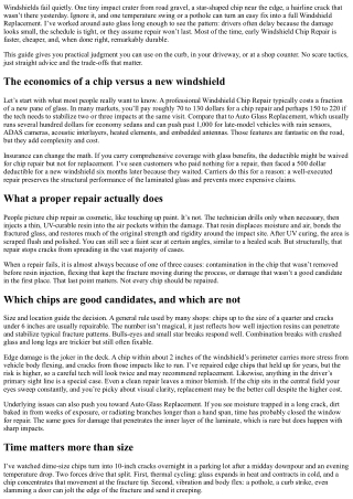 How to Avoid Replacing Your Windshield with Early Chip Repair