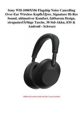 9597 Sony WH-1000XM6 Flagship Noise Cancelling Over-Ear Wireless KopfhÃƒÂ¶rer  Signature Hi-Res Sound  u