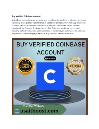 Best 22 Platform To Purchase Verified Coinbase Account ...