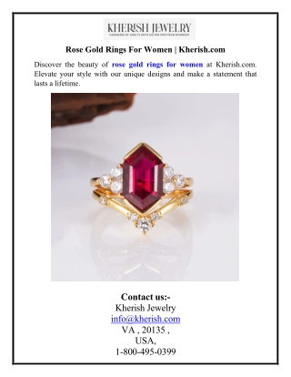 Rose Gold Rings For Women  Kherish