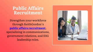 Public Affairs Recruitment