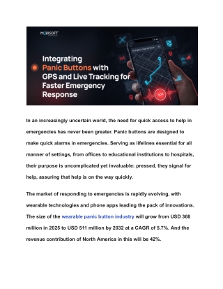 Integrating Panic Buttons with GPS and Live Tracking for Faster Emergency Response