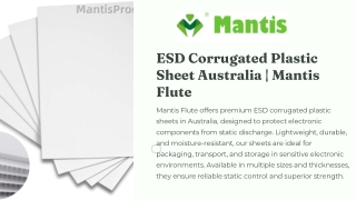 ESD Corrugated Plastic Sheet Australia | Mantis Flute