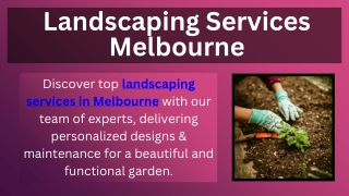 Landscaping Services Melbourne