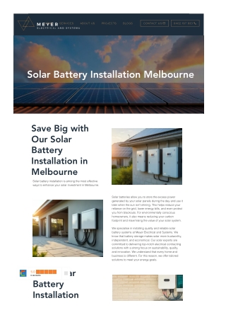 Solar Battery Installation Melbourne