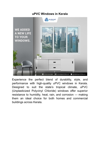 uPVC Windows in Kerala