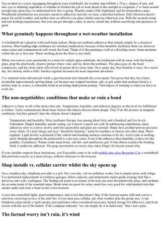 Windshield Replacement Near Me: Dealing with Rain or Snow on Install Day