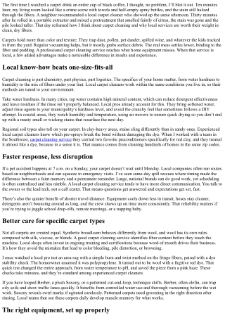Benefits of Hiring a Local Carpet Cleaning Service