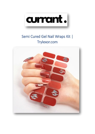 Semi Cured Gel Nail Wraps Kit | Trylexor.com