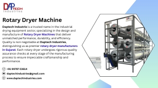 Rotary Dryer Machine: Rotary Dryer Machine Manufacturer, Exporter and Supplier