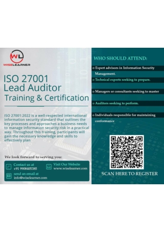 ISO 27001:2022 Lead Auditor Training – Global Certification, Local Impact