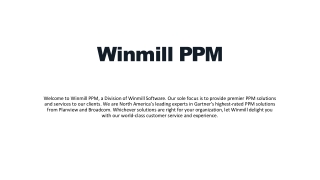 Winmill PPM Services | PPM Consulting Services | Winmill PPM