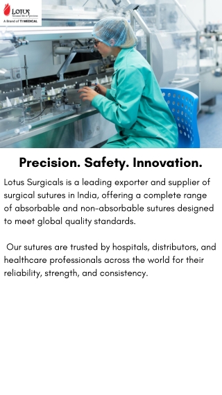 Lotus Surgicals – Trusted Surgical Suture Manufacturer in India