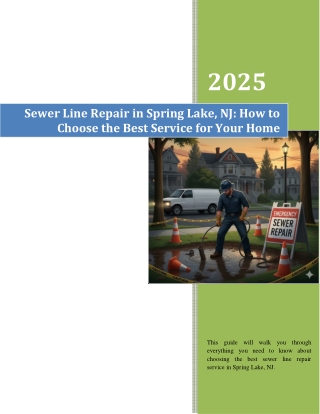 Sewer Line Repair in Spring Lake, NJ-How to Choose the Best Service for Your Home
