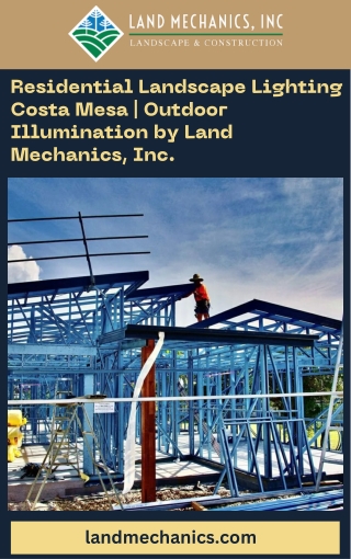 Residential Landscape Lighting Costa Mesa  Outdoor Illumination by Land Mechanics, Inc.