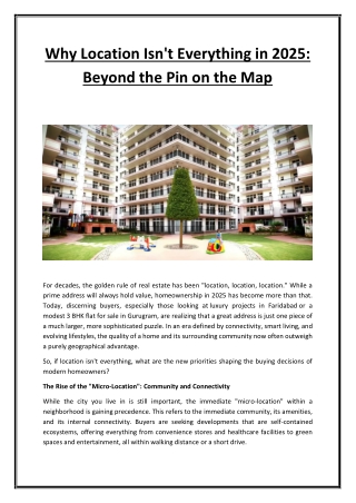 Why Location Isn't Everything in 2025 Beyond the Pin on the Map