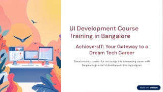 UI Development Course Training