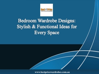 Bedroom Wardrobe Designs Stylish & Functional Ideas for Every Space