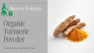 Organic Turmeric - Organic turmeric powder Suppliers