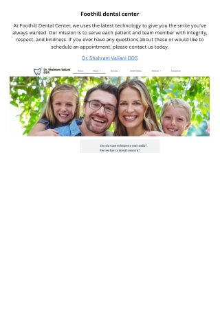 Foothill dental center