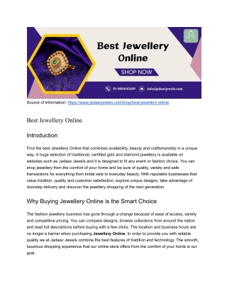 Best Jewellery Online